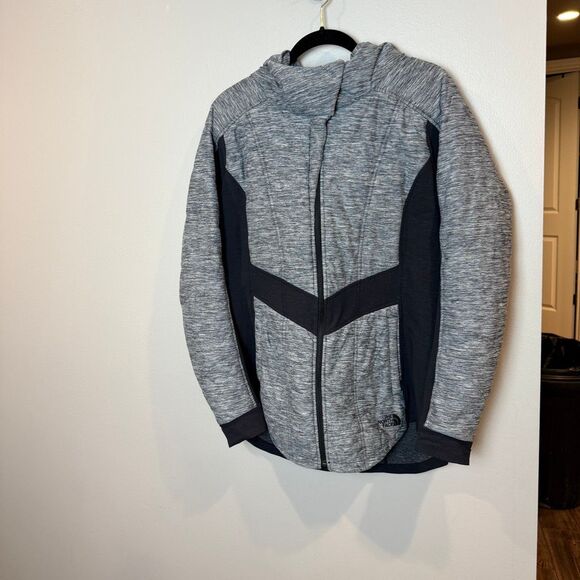 Women’s North Face Chevron Pseudio Gray Jacket XL - Picture 1 of 12